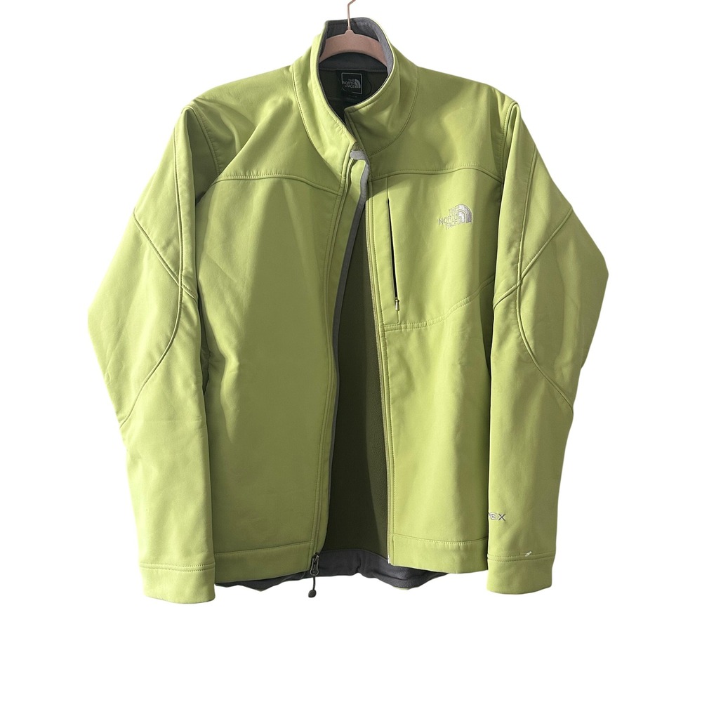The North Face Mens Apex Bionic Softshell‎ Jacket Lime Green XL Full Zip Fleece